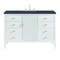James Martin Vanities 48'' Vanity, Bright White w/ 3 CM Charcoal Soapstone Quartz Top 485-V48-BW-3CSP - alternate 1
